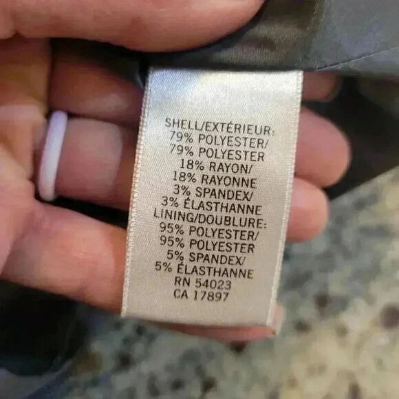 Banana Republic Women's Charcoal Gray Poly/Rayon/Spandex Small Twill Lined Strai - Picture 5 of 12